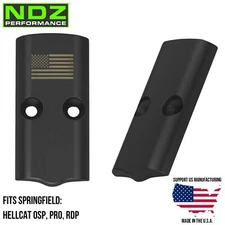 NDZ Springfield Hellcat OSP Pro RDP RMSc Optic Cover Plate Aluminum Engraved FDE