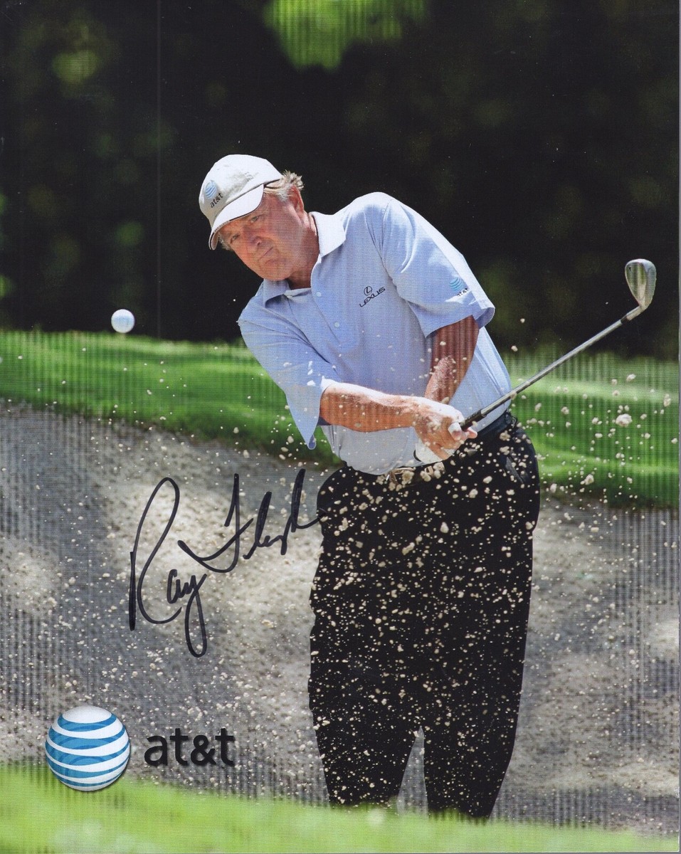 RAY FLOYD HAND SIGNED 8x10 COLOR PHOTO+COA GOLF LEGEND ON THE 
