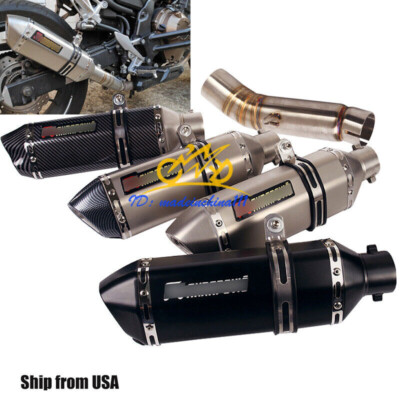 For Honda CBR500 CB500F CB500X Exhaust Muffler Pipe Slip On Middle Link Tube