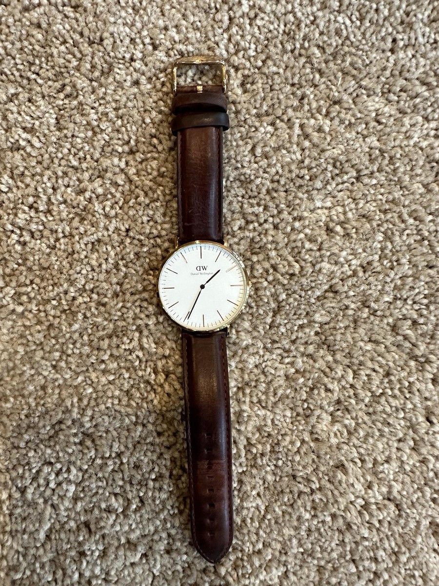 Daniel Wellington DW Men's Classic Brown Leather Watch 40mm