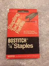 2000 Staples!! Bostitch 1/4" Staples T5-8 Tacker and P4-8 Stapling Plier  8-198T
