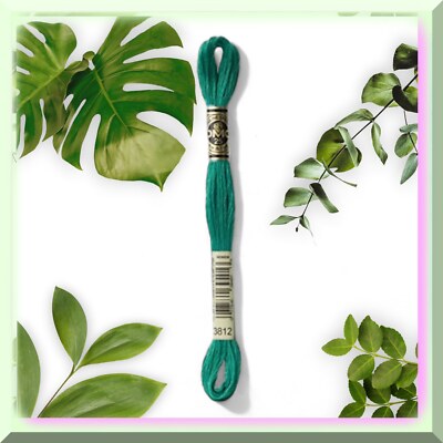 DMC Stranded Cotton Embroidery Thread - Color 3812 Per Skein (100% Cotton)