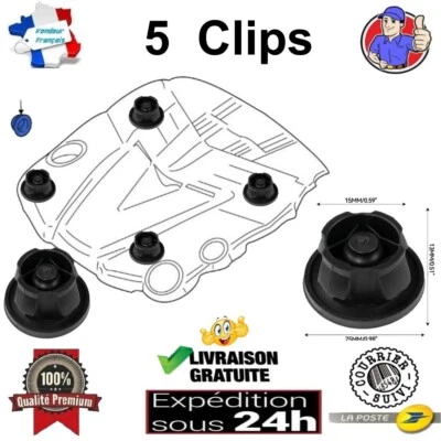 5 Clip Fixation Cache Moteur Pour Mercedes Classe C E G GL S Viano Vito Sprinter
