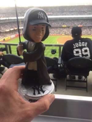 Aaron Judge Star Wars Jedi Bobblehead Bobble Head Yankees SGA 5/4