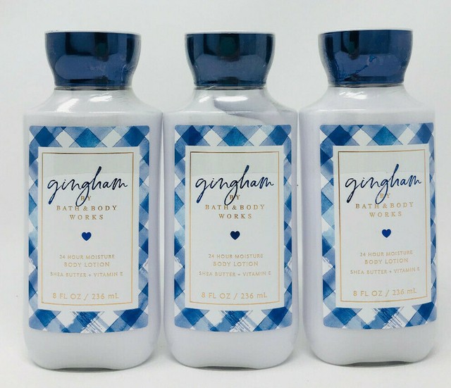 3 BATH & BODY WORKS GINGHAM SUPER SMOOTH BODY LOTION MOISTURE CREAM 8