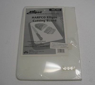 Harpco Ellipse White Outdoor Polyethylene Cutting Board New HWG-1012-S********
