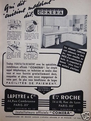 WERBUNG 1953 LAPEYRE & CIE ETS ROCHE MIT COMERA-INSTALLATEUREN - ADVERTISING