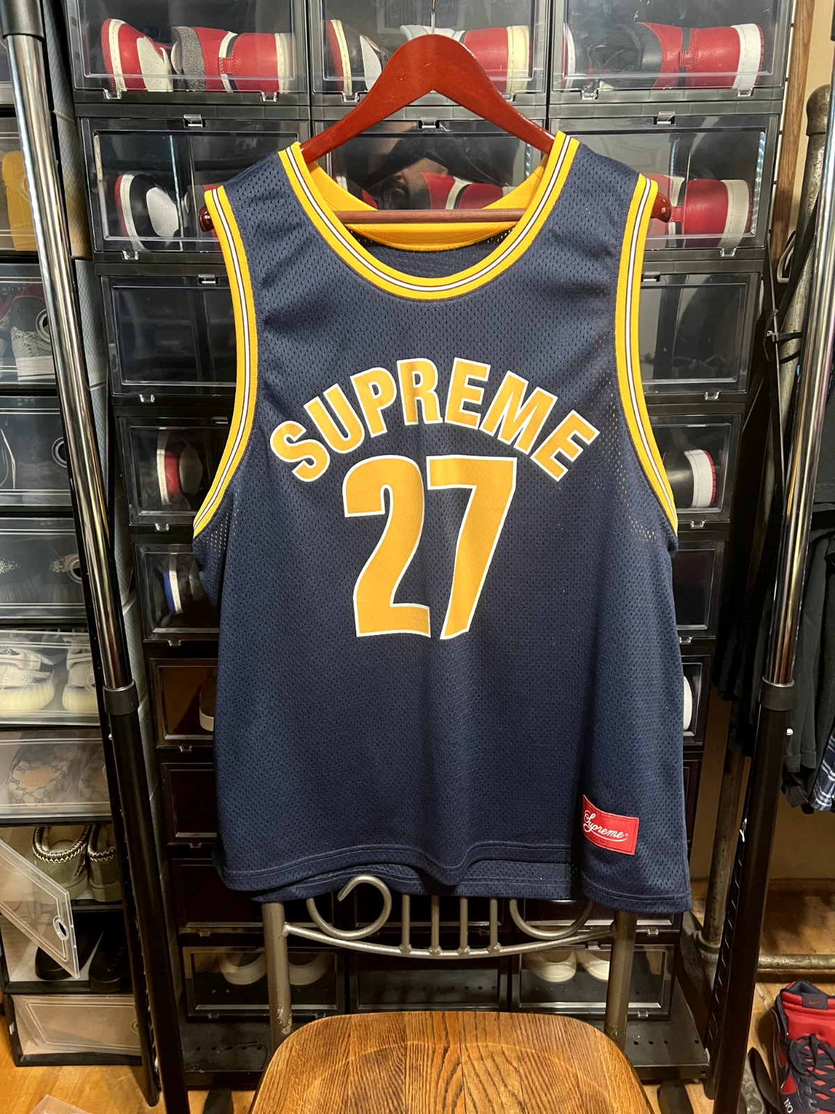 Sweat à capuche Supreme Basketball Jersey Michigan SS21 XL olive New York Bape