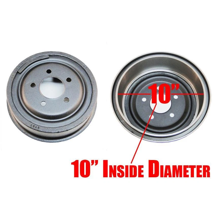 Tambor de freno de 10" de tamaño más grande herrajes tracción en las 4 ruedas Ford Ranger se adapta a 98-09 Foto 2 de 4