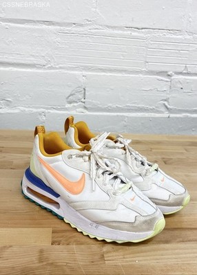 Nike White/Lime/Peach Womens 5 Air Max Dawn Running Shoes Athletic Shoes -Size 9