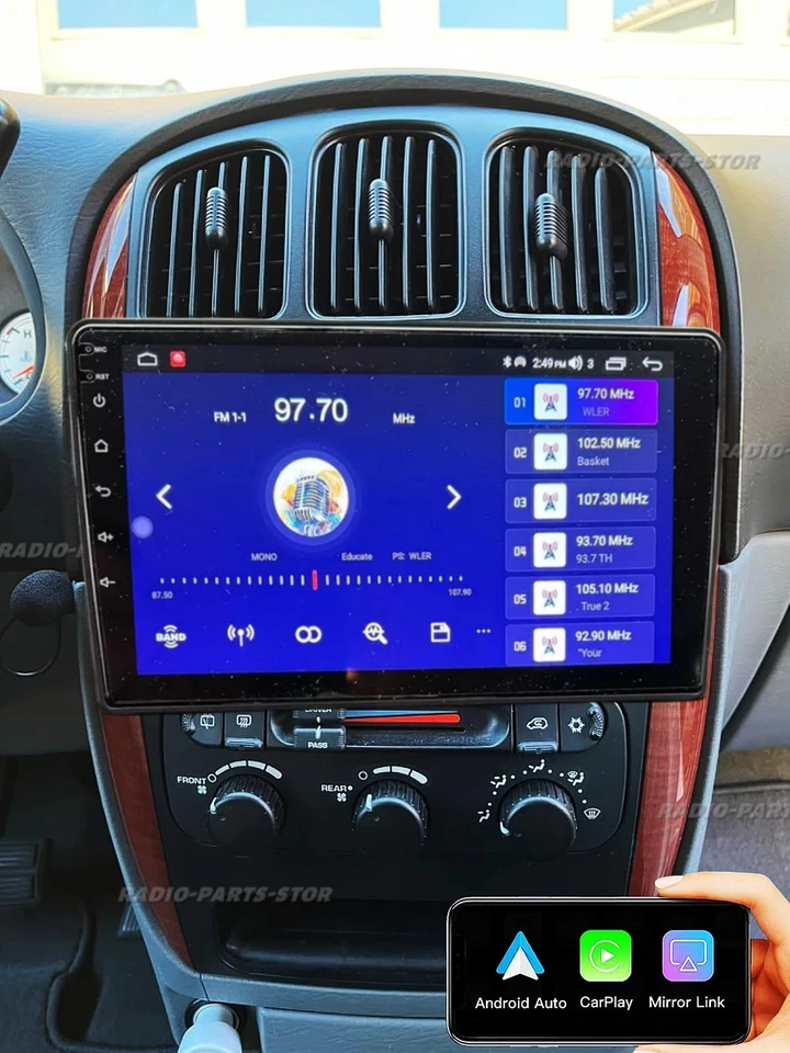  64G For Chrysler Town&Country 2002-2007 CarPlay Android BT Car Stereo Radio GPS Foto 4 de 4