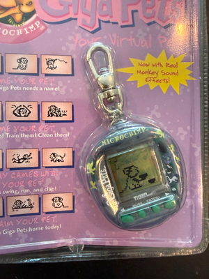 Giga Pets Microchimp Monkey Virtual Pet Tiger Electronics 1997 for
