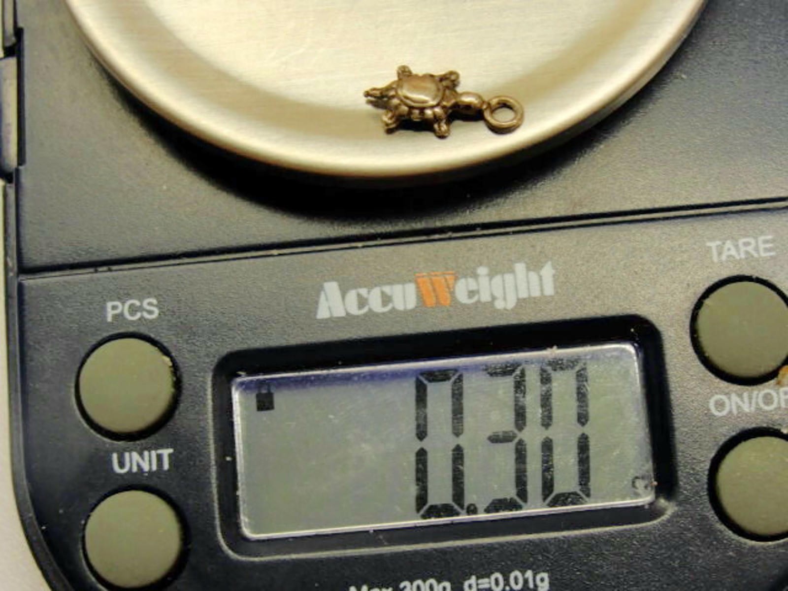 3D Tiny Turtle Tortoise Charm Solid 925 Heavy Pat… - image 5