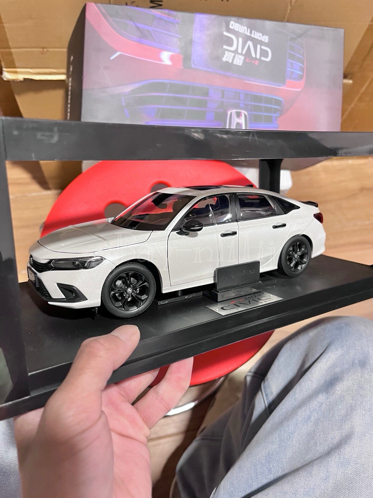 1:18 Scale 2022~2024 Honda Civic Sedan Platinum White Pearl Diecast Model Car