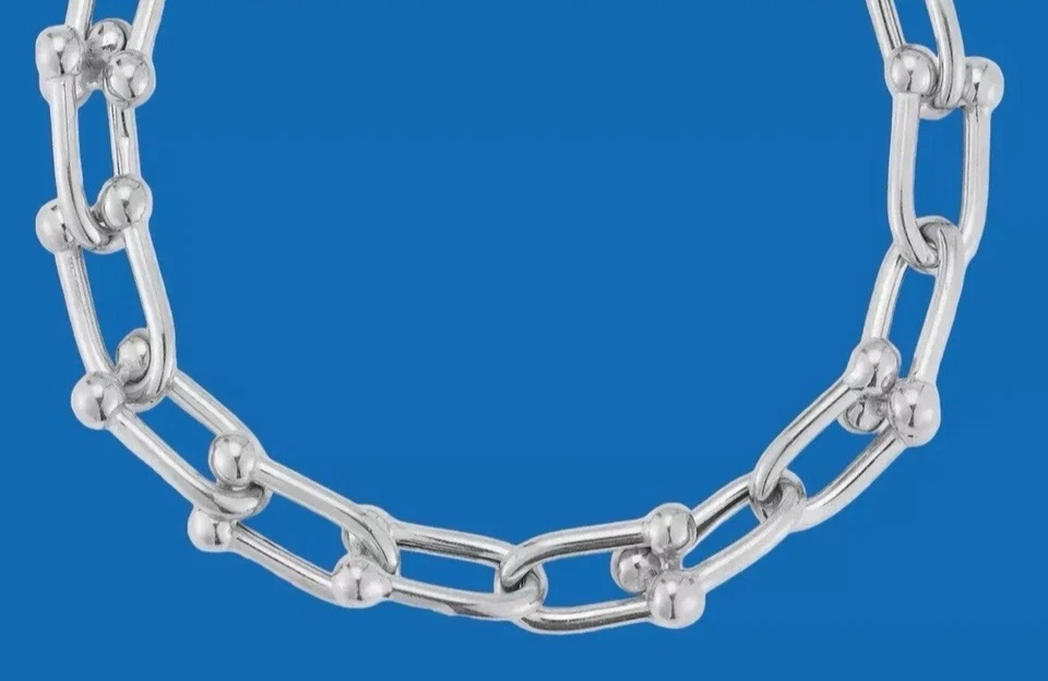 Pulsera MIA Fiore Dyadema U Eslabón Plateado Esterlina Bronce Italia Nueva Foto 2 de 4