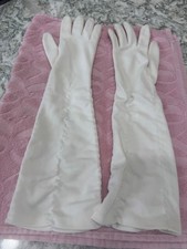 Vintage White Woman's Long Evening Gloves 15"