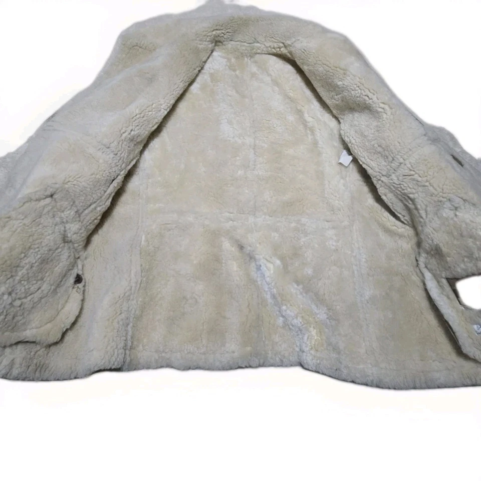 Vintage Sears Sheep Skin Jacket Inside Wool Sz 46 Reg - Image 3 of 4