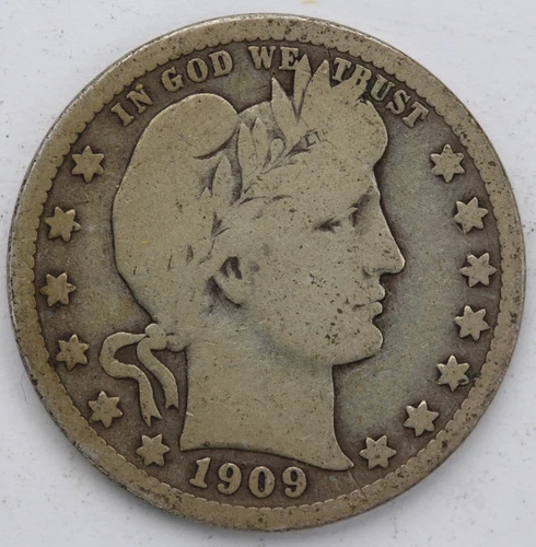 VG 1909 D Barber Quarter