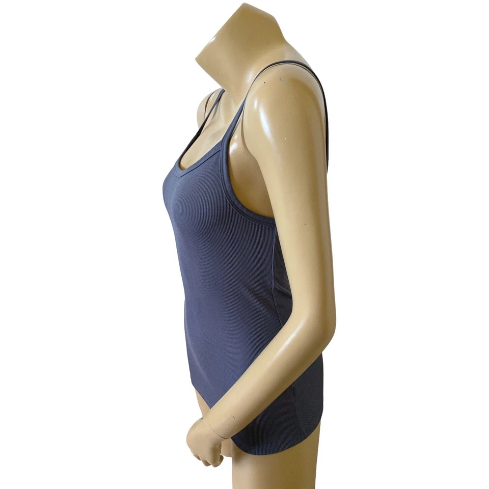 NO BOUNDARIES Womens Size Medium (7-9) Sleeveless Gray Ribbed Tank Top Shirt - Image 2 of 4