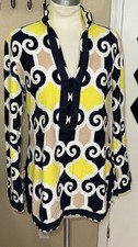 Tory Burch tunic geometric print pullover terry cloth small