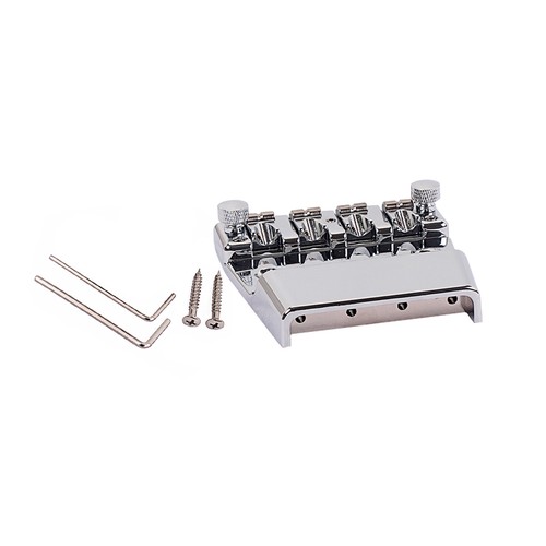 Quality Alloy Chrome Square Shape Bass Bridge for 4 String Rickenbacker Guitar F - Picture 1 of 7