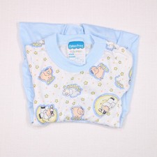 Vintage Fisher Price Two Piece Snap Pajamas 9 Months Blue Farm Animals