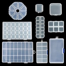 Clear Small Plastic Storage Box Jewelry Beads Organizer Case Container Durable