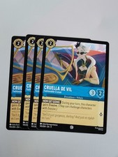 4x Disney Lorcana TCG - Fabled: Cruella De Vil 145/204 - Common - Near Mint
