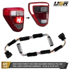 HALOGEN to LED Tail Light Conversion Wire Harness For 21-23 F150 F-150 PickUp