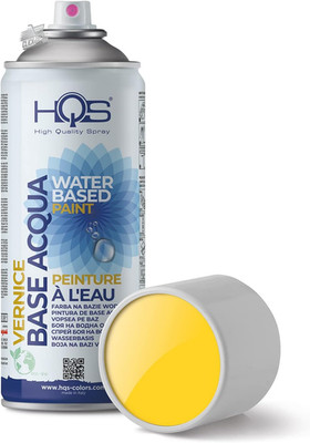 HQS Spraylack 400ml Wasserlack RAL 1023 Profi Verkehrsgelb Matt