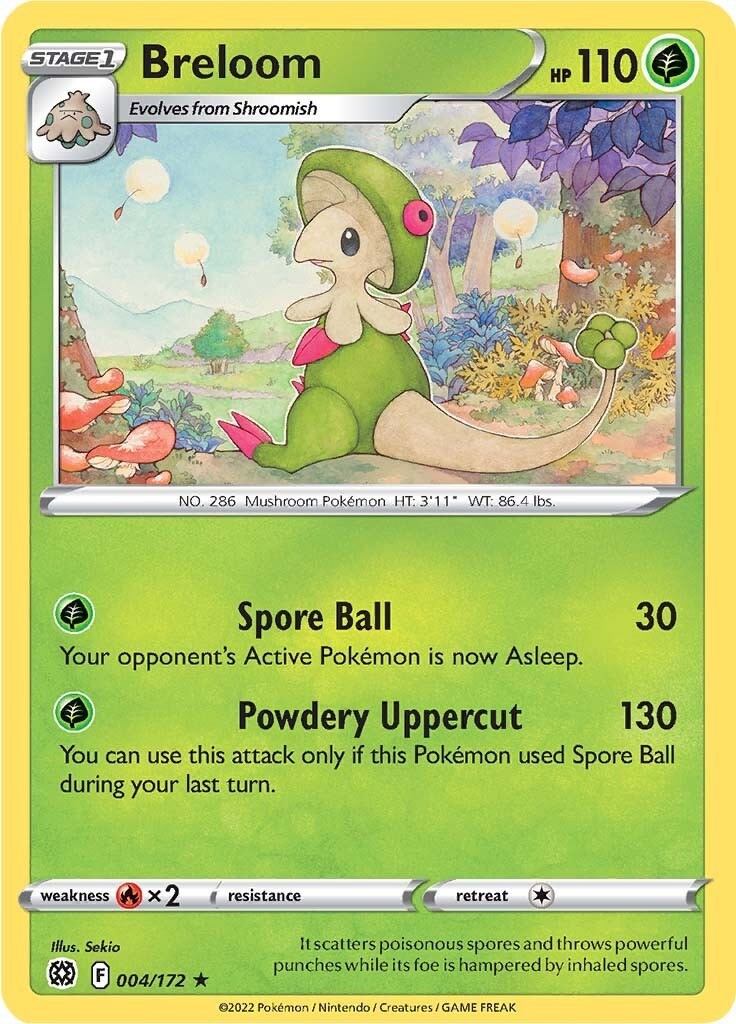 NM Reverse Holofoil - Breloom SWSH09 - 004/172 SWSH09: Brilliant Stars