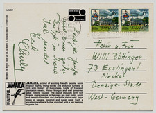 Jamaica 1978 Mehrfachfrankatur Postkarte  - Universität Michel Nr. 350