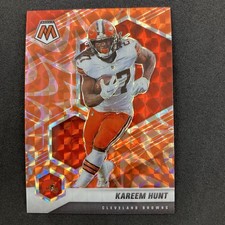 Kareem Hunt 2021 Panini Mosaic Reactive Orange Prizm #56 Cleveland Browns