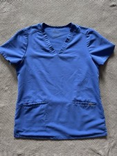 Figs Women  s Technical Collection Catarina Pocket Scrub Top Blue Size Small