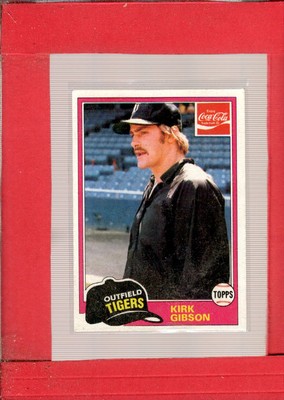 1981 Topps Coca-Cola Detroit Tigers #11 Kirk Gibson NM+ Tigers ID:65468