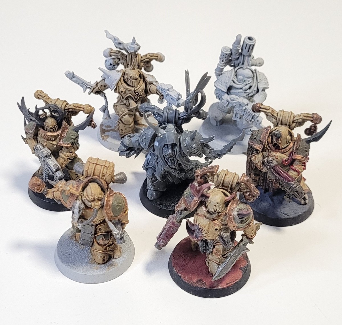 SF・ファンタジー・ホラー Plague Marines x 7 Warhammer 40k Death Guard Plague Marines X7 Squad Custom Painted Miniatures for