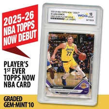2025-26 NBA Topps Now Debut LUKA DONCIC 1st Player Issue Card #5 - GEM-MINT 10