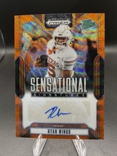 2025 Prizm Draft Picks Ryan Wingo Sensational Signatures Auto /75 Tex Longhorns