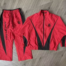 Hell Thriller Red star Track Jacket Pants patchwork embroidered jacket/ pants