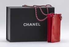 Chanel CC Phone Holder, Patent Leather Crossbody