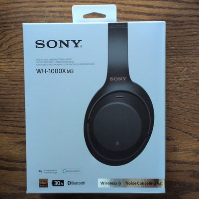 Sony WH-1000XM3 Bluetooth Wireless Noise Cancelling Over-Ear Headphones Black