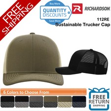Richardson Sustainable Trucker Cap Hat six-panel, mid pro profile 112RE