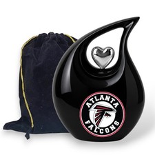 Large Teardrop Cremation Urn for Human Ashes Adult Atlanta Falcons Football New