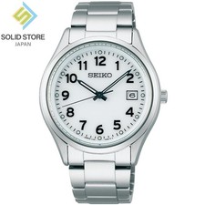 SEIKO SELECTION SBPX153 Stainless Steel Solar Analog Watch White Dial 38.7mm