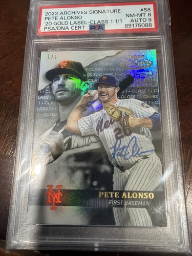 2023 Archives Signature - Pete Alonso - Gold Label 1/1 Superfractor PSA 8