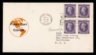 DR WHO 1953 CANADA FDC QEII BLOCK M69199