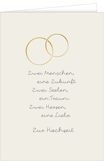 Hochzeit große A4 XXL Karte mit Umschlag Zwei Menschen eine Zukunft Zwei Seelen