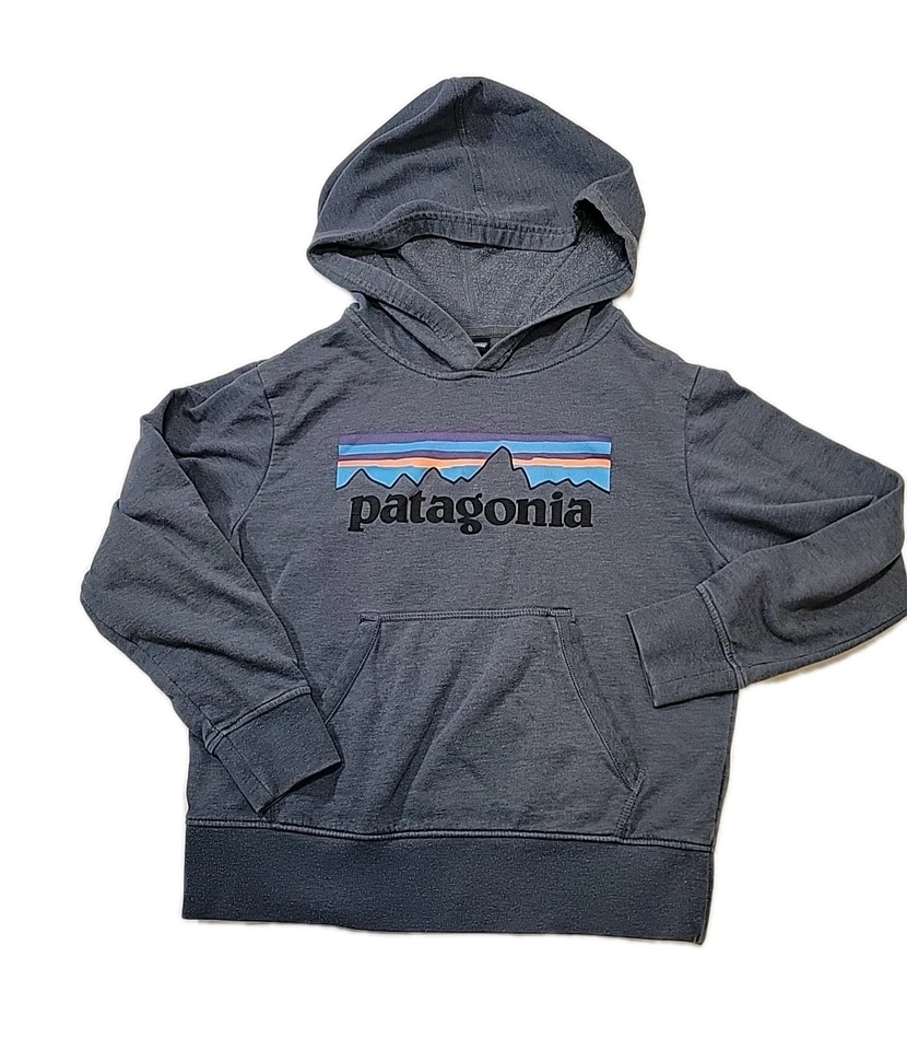 Sudadera con Capucha Patagonia Juvenil Unisex Gris Pequeña Foto 2 de 4