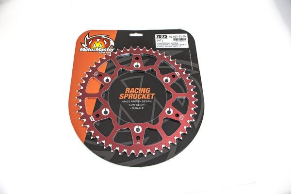 Moto-Master 7075 Series Alu. Rear Sprocket (Red - 520-50T) - GasGas/Husqvarna - Image 2