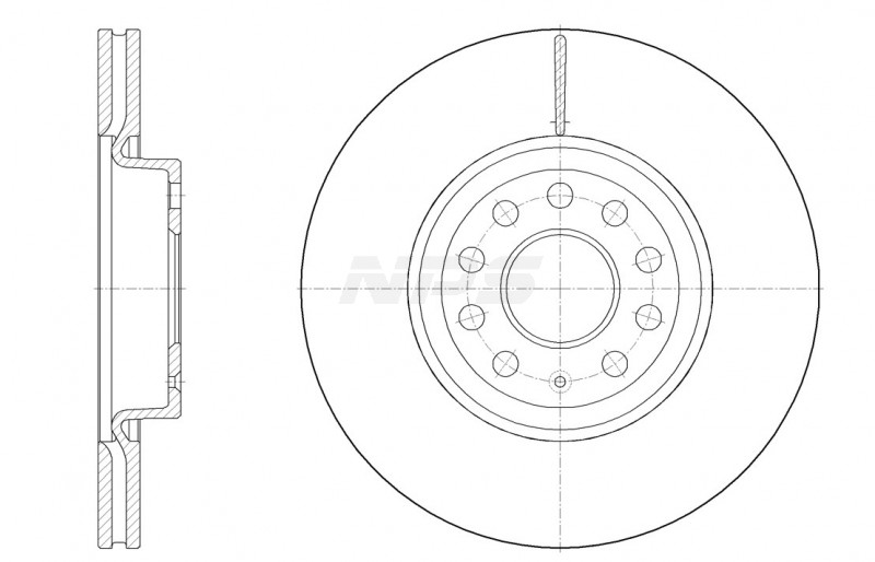Disque de frein avant V330G03 ventilé pour Audi 561615301B et 1K0615301AA de 312mm